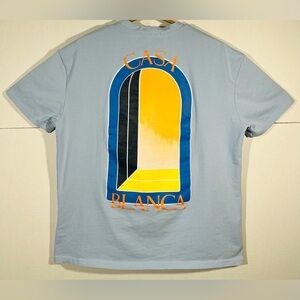 Casablanca Tennis Club L'Arche De Nuit T-Shirt Men’s Size 2XL Light Blue